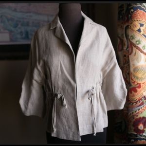 Linen Elliott Lauren top w/Drawstrings. 4